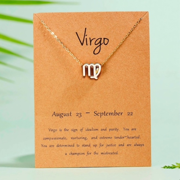 Zodiac Charm Pendant Necklace VIRGO - Picture 2 of 3